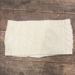Cozy Knit Cream Scarf Cowl Neck Style